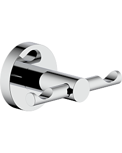 Bravat Varuna double hook 763310 chrome, adhesive/screw mounting