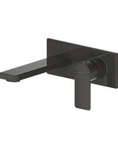 Robinet de lavabo mural Bravat Milano 3564469, noir mat