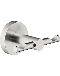 Bravat Varuna double hook 763380 stainless steel finish, adhesive/screw mounting