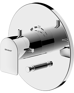 Bravat Milano Fertigset für Wannenfüll- u. Brausethermostat 3564072 Unterputz, Thermostat, chrom