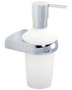 Distributeur de savon liquide Bravat Metasoft 818910, plastique finition satinée, chromé