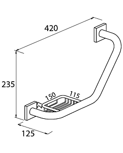 Bravat Quaruna bathtub handle 754410 chrome