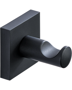 Bravat Quaruna Handtuchhaken 753099 schwarz matt, zum Kleben oder Schrauben