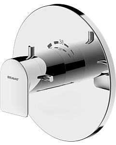 Ensemble complet Bravat Milano pour thermostat de douche encastré 3564082, thermostat chromé