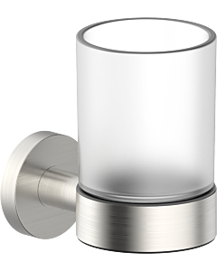 Support en verre Bravat Varuna 778280 à coller ou à visser, finition acier inoxydable