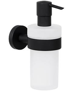 Distributeur de savon liquide Bravat Varuna 778899, finition satinée, à coller ou à visser, noir mat