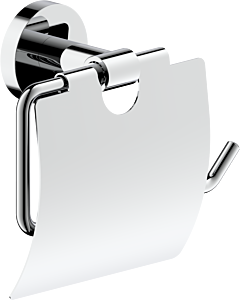 Porte-papier toilette Bravat Varuna 778910 avec couvercle, à coller ou à visser, chromé