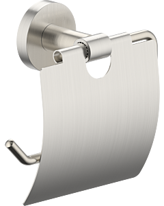 Bravat Varuna toilet paper holder 778980 with lid, stainless steel finish, for gluing or screwing