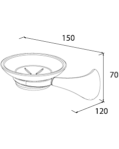 Bravat Monaco soap dish 856710 chrome