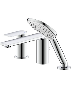 Mitigeur de baignoire à trois trous Bravat Milano, fixation sur applique, référence 3564482, chromé