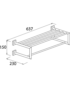 Bravat Quaruna towel rack 754110 chrome, for gluing/screwing