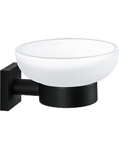 Porte-savon Bravat Quaruna 753399 noir mat, à coller/visser