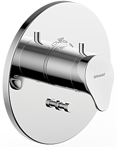 Ensemble thermostat encastré pour bain et douche Bravat Palma 3516072, chromé