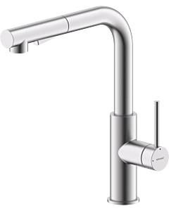 Bravat Toronto kitchen faucet 3544378 with pull-out spray head, stainless steel