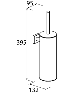 Bravat Quaruna WC wall-mounted set 754710 with integrated lid, chrome, for gluing/screwing