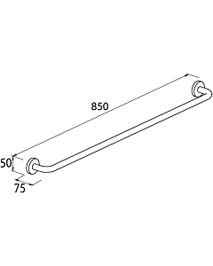 Bravat Varuna towel rail 764810 chrome, for gluing/screwing
