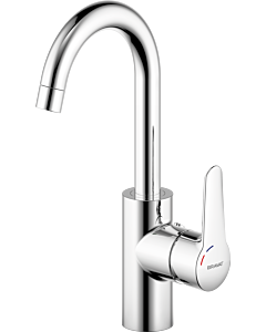 Mitigeur de lavabo Bravat Palma 3517002 avec bec haut et bonde, chromé