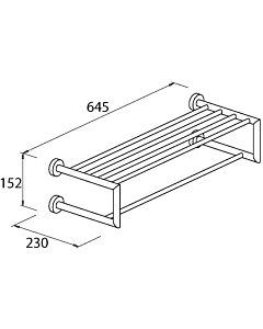 Porte-serviettes Bravat Varuna 779110 chromé, à coller/visser