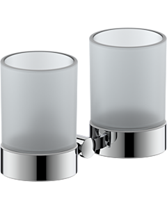 Bravat Varuna double glass holder 764110, chrome, for gluing/screwing