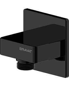 Bravat Brauseanschlusswinkel 3591709 eckig, schwarz matt