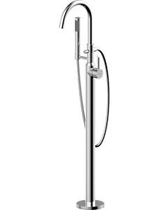 Bravat Palma freestanding bath filler tap 3554222 with hand shower, chrome