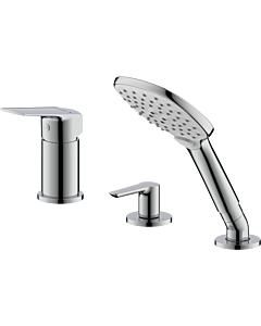 Bravat Valencia three-hole rim-mounted bath mixer tap 3519492 without bath spout, chrome