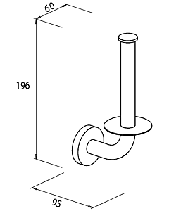 Bravat Varuna toilet paper roll holder 765310 chrome, for gluing/screwing
