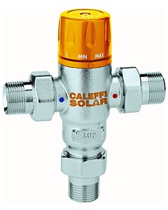 Caleffi mitigeur solaire thermique 252153 3/4&quot;, avec clapet anti-retour, 30-65 °C, chromé