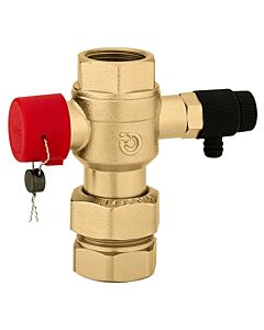 Caleffi cap valve 558050 3/4&quot; x 3/4&quot;, pour le contrôle des vases d&#39;expansion