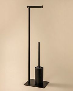 Cosmic Essentials standing toilet brush holder WJC292A0097036 with roll holder, 135 x 150 x 855 mm, matt black