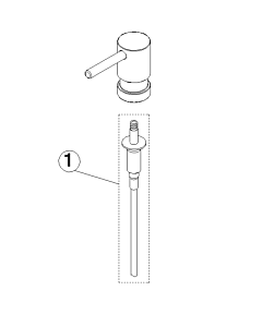 Dornbracht lotion dispenser 90101053500 90101053500-99 Dark Platinum brushed