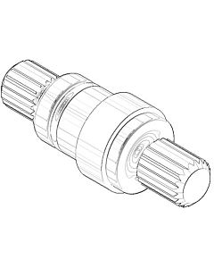 Dornbracht spindle 12.15 x 37.2 m.Dop 04290611100-00 12.15x12.15x37.2_chrom