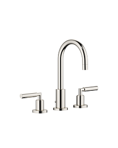 Dornbracht Tara. Drei-Loch-Armatur 20710882-08 für Waschtisch, mit Ablaufgarnitur, Ausladung 135 mm, platin