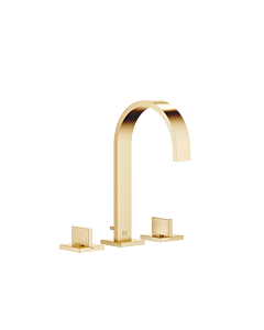 Dornbracht Mem Waschtisch-Dreiloch-Armatur 20713782-28 mit Ablaufgarnitur, messing gebürstet