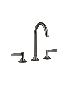 Dornbracht Vaia Dreiloch-Armatur 20713819-99 für Waschtisch, mit Ablaufgarnitur, Dark Platinum matt