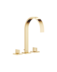 Dornbracht Mem Waschtisch-Dreiloch-Armatur 20715782-28 mit Ablaufgarnitur, messing gebürstet