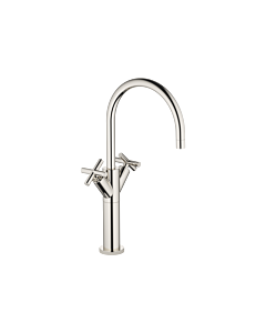 Dornbracht Tara . Two-handle faucet 22533892-08 for washbasin, raised base, without waste set, platinum