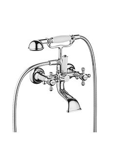 Dornbracht Madison Wannen-Zweigriff-Armatur 25023360-00 mit Brausegarnitur, chrom