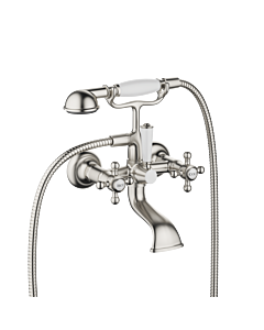 Dornbracht Madison Wannen-Zweigriff-Armatur 25023360-06 mit Brausegarnitur, platin matt