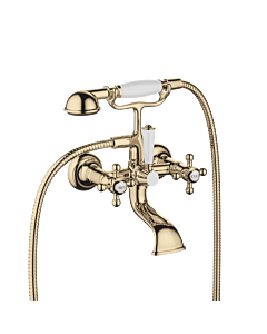 Dornbracht Madison Wannen-Zweigriff-Armatur 25023360-09 mit Brausegarnitur, messing