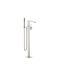 Dornbracht Lulu single lever bath mixer 25863710-06 with stand pipe, with shower set, matt platinum