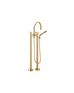 Dornbracht Tara . Mitigeur baignoire 2 trous 25943892-28 Poignées en croix, à poser, avec raccords, laiton brossé