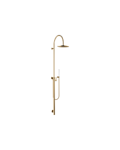 Dornbracht Meta shower set 26024661-28 with single lever shower mixer, projection of standing shower 450 mm, brushed brass