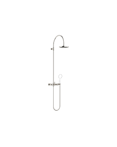Dornbracht Tara . Shower set 26632892-08 with two-hand shower mixer, projection of standing shower 420 mm, platinum