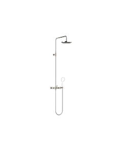 Dornbracht Tara . Shower set 26633892-06 with two-hand shower mixer, projection of standing shower 420 mm, matt platinum