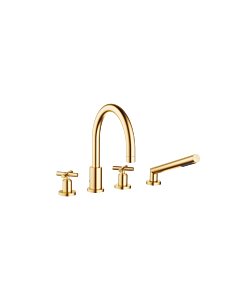 Dornbracht Tara . Mélangeur de bain à quatre trous 27512892-28 pour montage sur rebord de bain / rebord de carrelage, laiton brossé