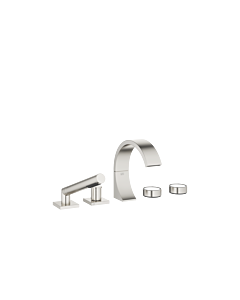 Dornbracht Cyo bath five-hole fitting 27523811-06 for bath edge/tile edge installation, matt platinum