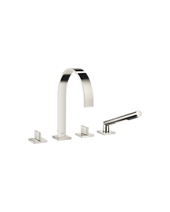 Dornbracht Mem four-hole bath mixer 27532782-08 for bath rim / tile rim installation, platinum