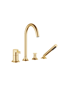 Dornbracht Vaia mélangeur de bain à quatre trous 27632809-28 pour installation de bord de baignoire / rebord de carrelage, laiton brossé