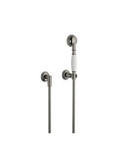 Dornbracht Madison Schlauchbrausegarnitur 27803361-99 mit Einzelrosetten, Dark Platinum matt